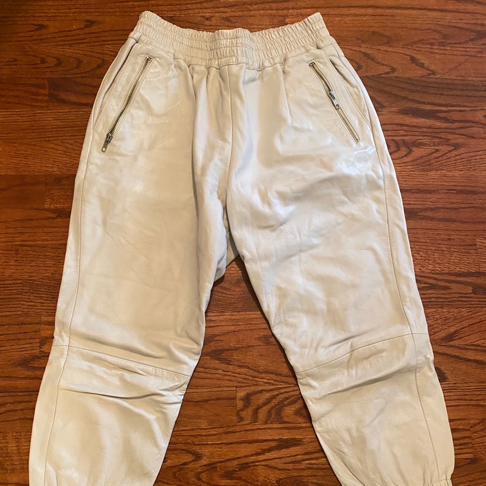 OAK NYC Cream Track Pants